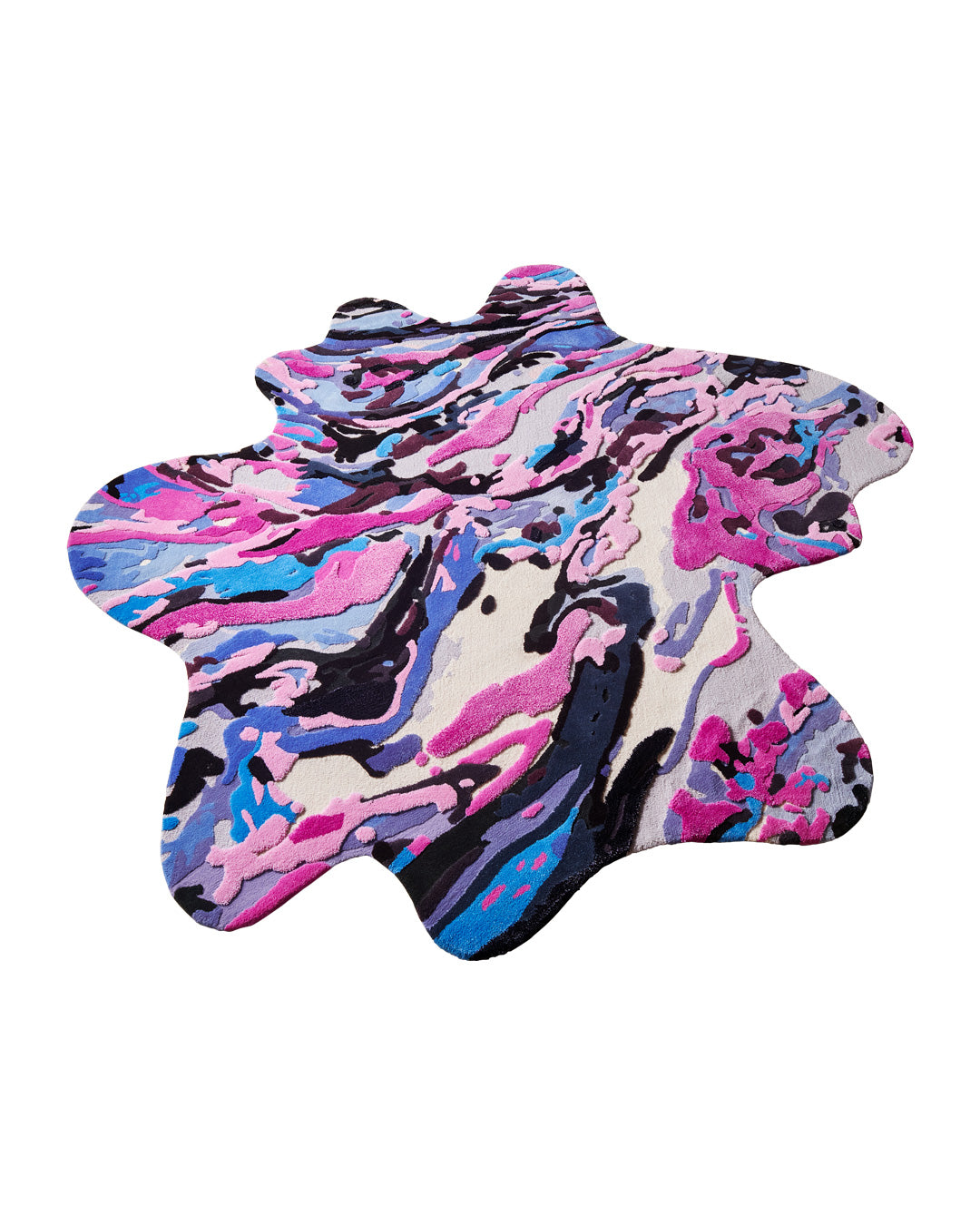 Marble Waves Rug - Pink